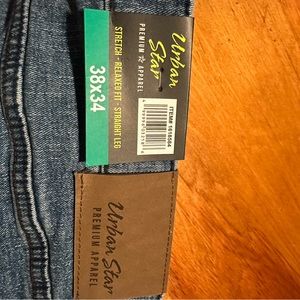 Urban Star men’s straight leg relaxed jeans.
